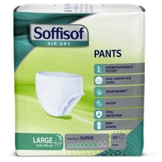 PANNOLONE SOFFISOF AIR DRY PANTS SUPER LARGE 10 PEZZI