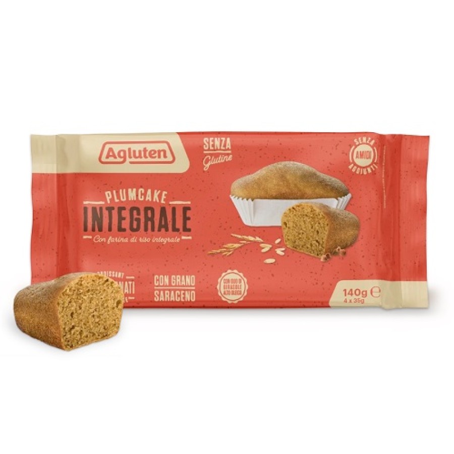 AGLUTEN PLUMCAKE INTEGRALE 4 PEZZI DA 35 G