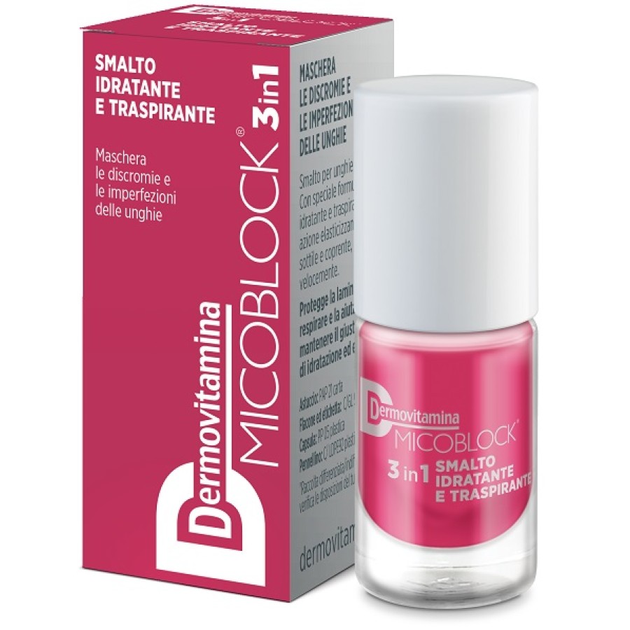 DERMOVITAMINA MICOBLOCK 3IN1 SMALTO IDRATANTE TRASPIRANTE ROSA GERANIO 5 ML