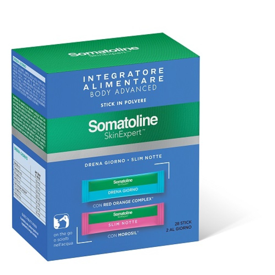 SOMATOLINE SKIN EXPERT BODY ADVANCED 14 STICK DRENA GIORNO + 14 STICK SLIM NOTTE SOMATOLINE SKIN EXPERT BODY ADVANCED 14 STICK DRENA GIORNO + 14 STICK SLIM NOTTE