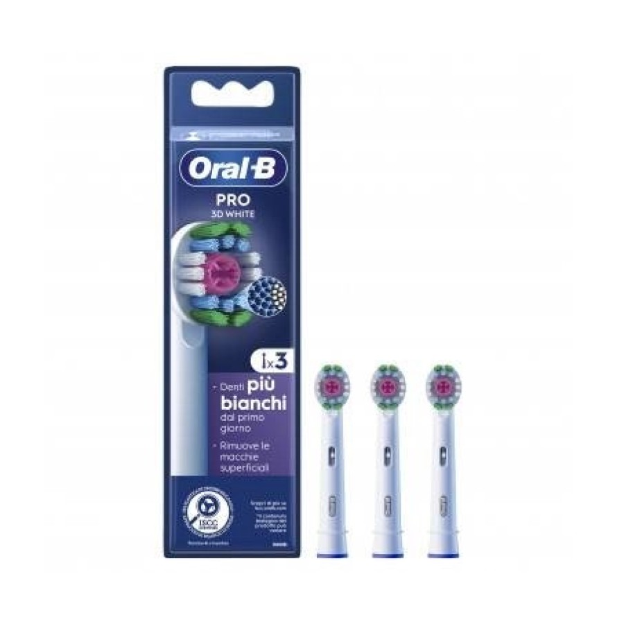 ORALB POWER REFILL EB18-3 3D WHITE 3 PEZZI ORALB POWER REFILL EB18-3 3D WHITE 3 PEZZI