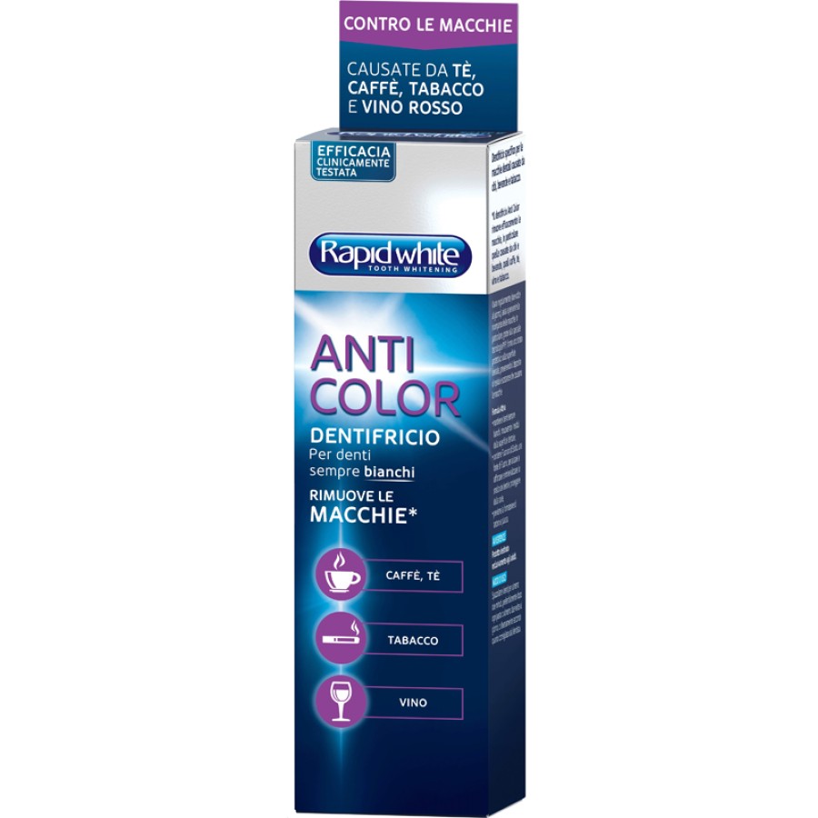 RAPID WHITE DENTIFRICIO ANTICOLOR 75 ML RAPID WHITE DENTIFRICIO ANTICOLOR 75 ML
