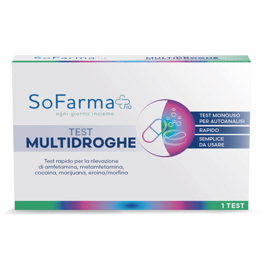 TEST AUTODIAGNOSTICO RAPIDO MULTIDROGHE SOFARMAPIU'