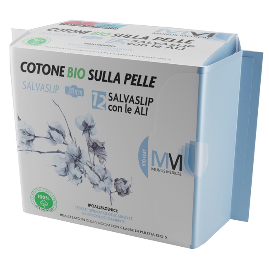 MUNUS MEDICAL PROTEGGI SLIP CON ALI COTONE BIO SULLA PELLE 12 PEZZI MUNUS MEDICAL PROTEGGI SLIP CON ALI COTONE BIO SULLA PELLE 12 PEZZI