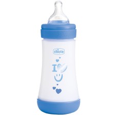 CHICCO BIBERON P5 240ML MED SILICONE BOY