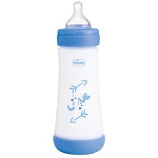 CHICCO BIBERON P5 300ML FAST SILICONE BOY