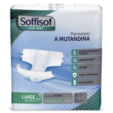 PANNOLINO MUTANDINA AIR DRY SOFFISOF SUPER L 15 PEZZI
