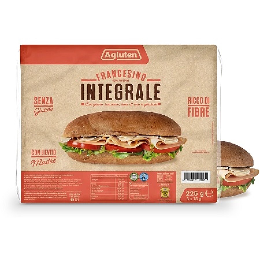 AGLUTEN FRANCESINO FARINA INTEGRALE 225 G