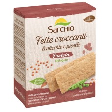 SARCHIO FETTE CROCCANTI PROTEIN LENTICCHIE E PISELLI 120 G