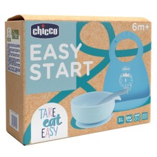 CHICCO SET PAPPA SILICONE 6M+ AZZURRO CHICCO SET PAPPA SILICONE 6M+ AZZURRO