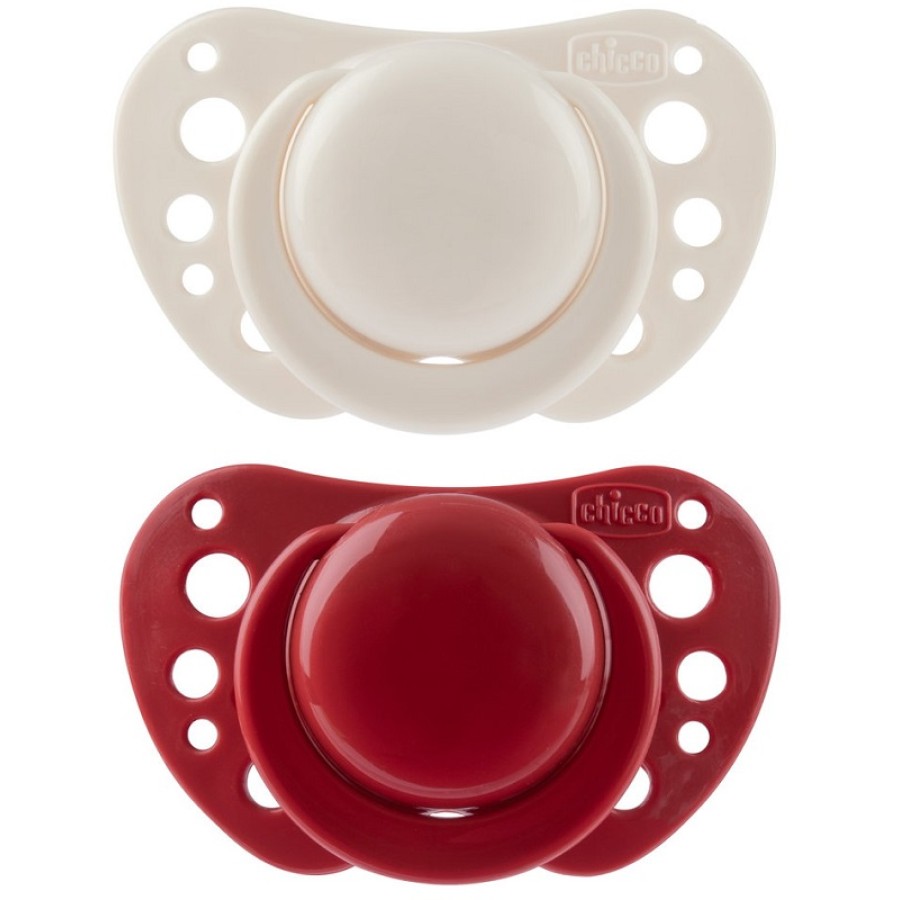 CHICCO SUCCHIETTI AIR ROSSO SILICONE 6-16 MESI 2 PEZZI