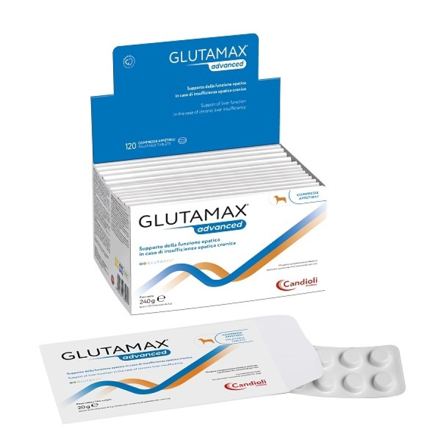 GLUTAMAX ADVANCED 120 COMPRESSE APPETIBILI DA 2 G