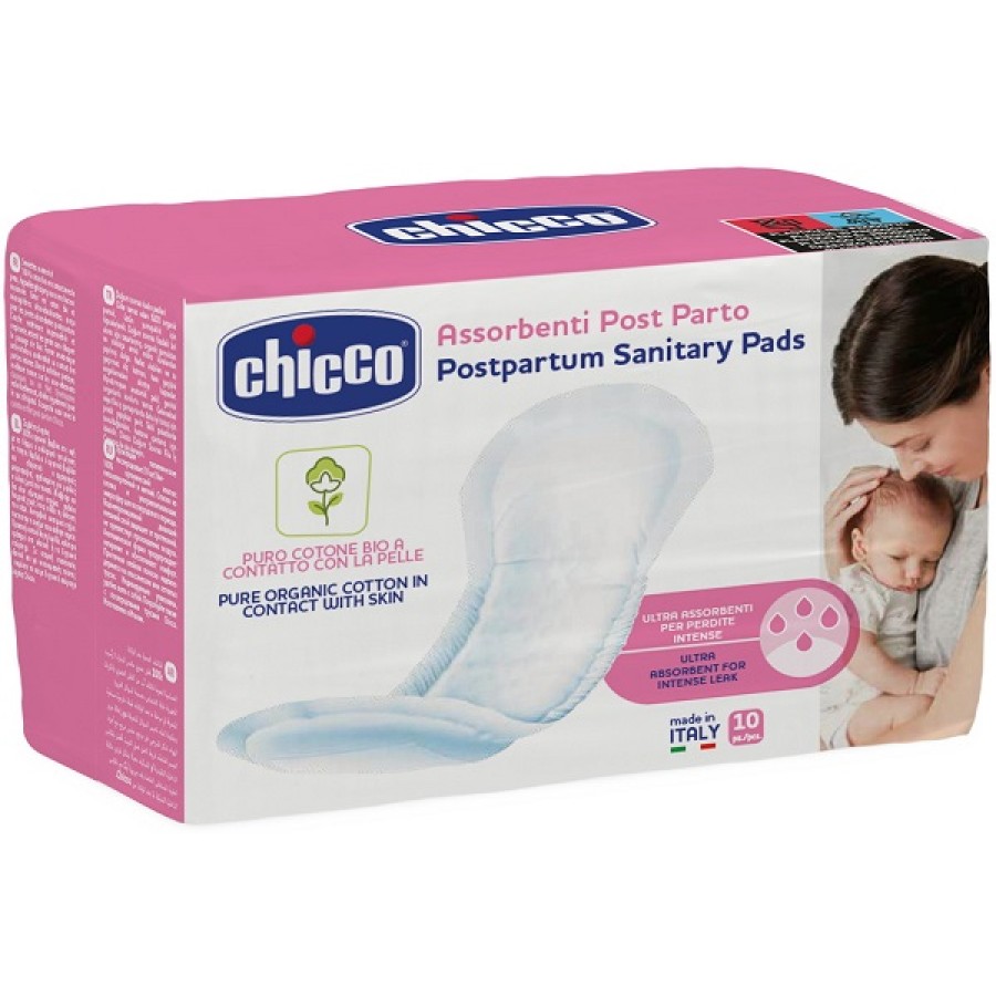 CHICCO ASSORBENTI POSTPARTO BIO COTONE 10 PEZZI CHICCO ASSORBENTI POSTPARTO BIO COTONE 10 PEZZI