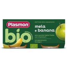 PLASMON OMOGENEIZZATO BIO BANANA MELA 2 VASETTI X 80 G