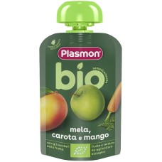 PLASMON MELA CAROTA MANGO BIO POUCHES 100 G