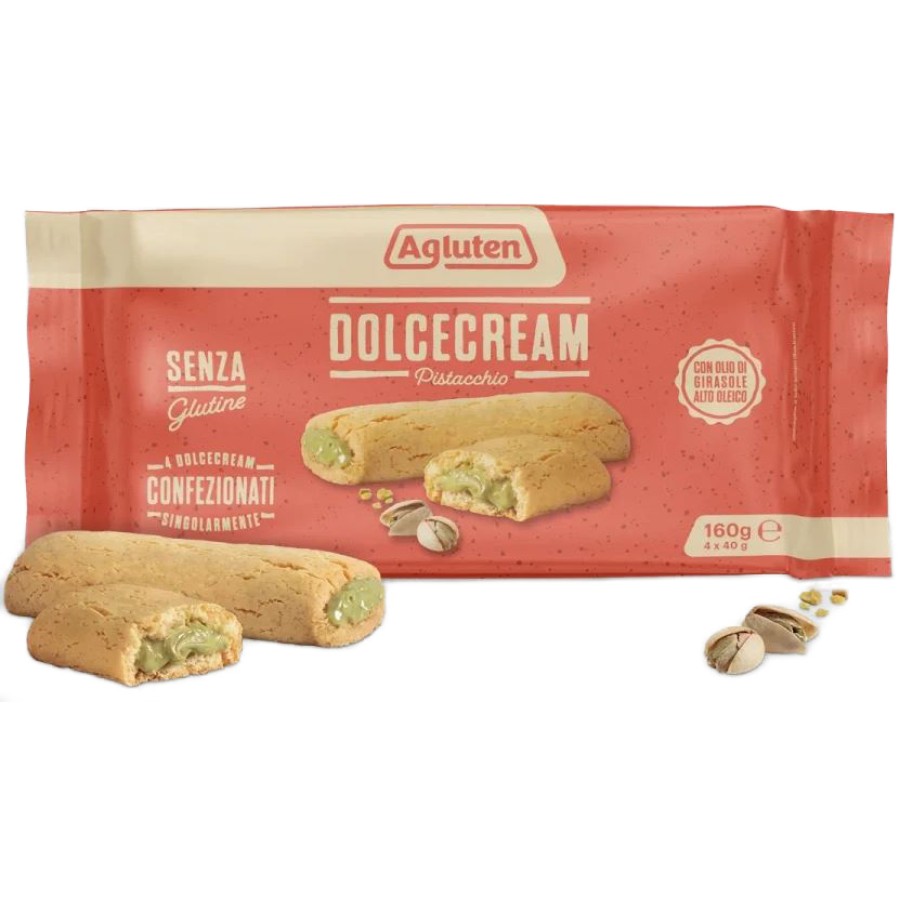 AGLUTEN DOLCECREAM PISTACCHIO 4 X 40 G