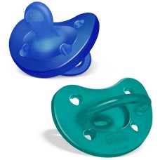 CHICCO GOMMOTTO SILICONE AZZURRO 6-16 MESI 2 PEZZI