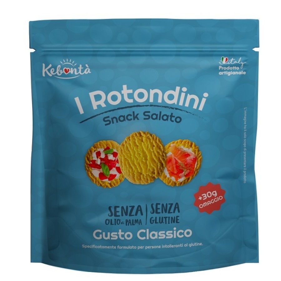 KEBONTA' I ROTONDINI SNACK SALATO GUSTO CLASSICO 150 G + 30 G IN OMAGGIO
