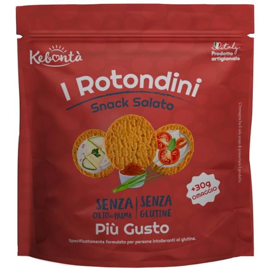 KEBONTA' I ROTONDINI SNACK SALATO PIU' GUSTO 150 G + 30 G IN OMAGGIO