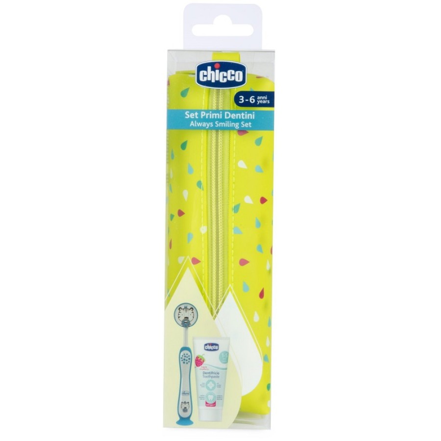 CHICCO SET DENTALE 3-6 YEARS AZZURRO CHICCO SET DENTALE 3-6 YEARS AZZURRO