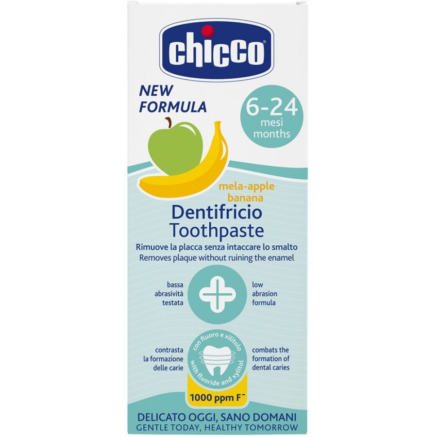 CHICCO DENTIFRICIO 6 MESI+ MELABANANA CON FLUORO 50 ML CHICCO DENTIFRICIO 6 MESI+ MELABANANA CON FLUORO 50 ML