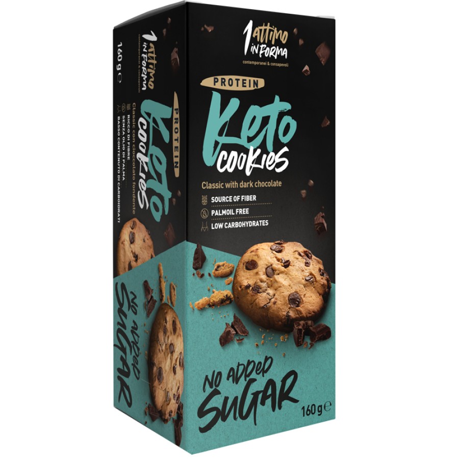 KETO COOKIES CLASSIC DARK CHOCOLATE 160 G KETO COOKIES CLASSIC DARK CHOCOLATE 160 G