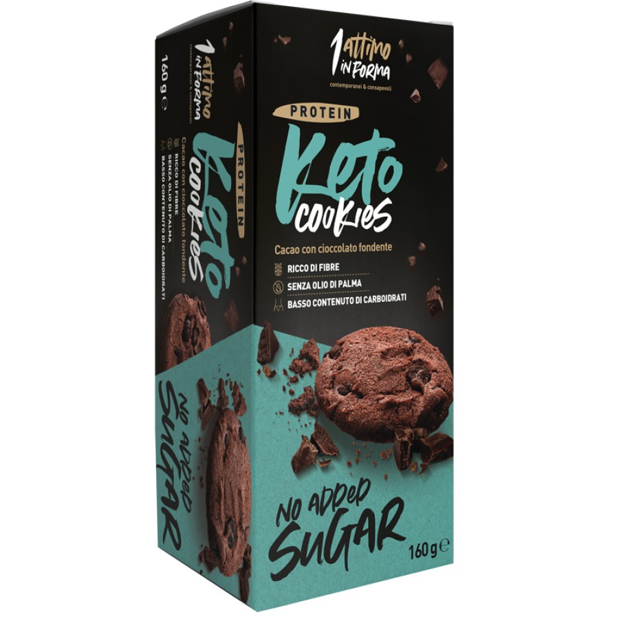 KETO COOKIES COCOA DARK CHOCOLATE 160 G KETO COOKIES COCOA DARK CHOCOLATE 160 G