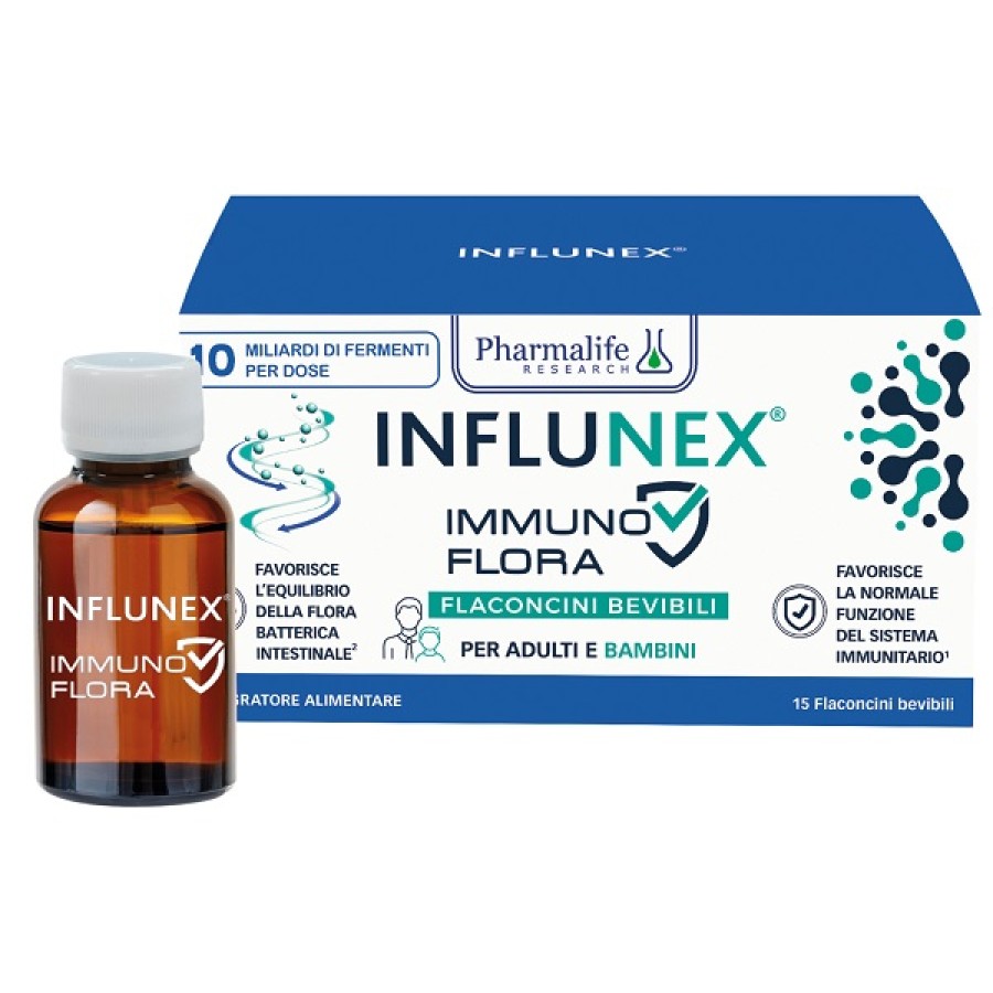 INFLUNEX IMMUNO FLORA 15 FLACONCINI
