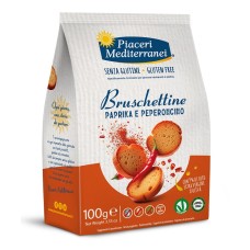 PIACERI MEDITERRANEI BRUSCHETTINE PAPRIKA E PEPERONCINO 100 G