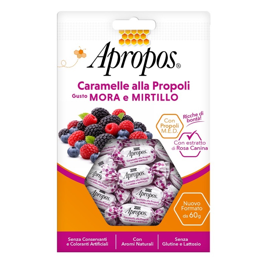 APROPOS CARAMELLE PROPOLI MORA E MIRTILLO 60 G