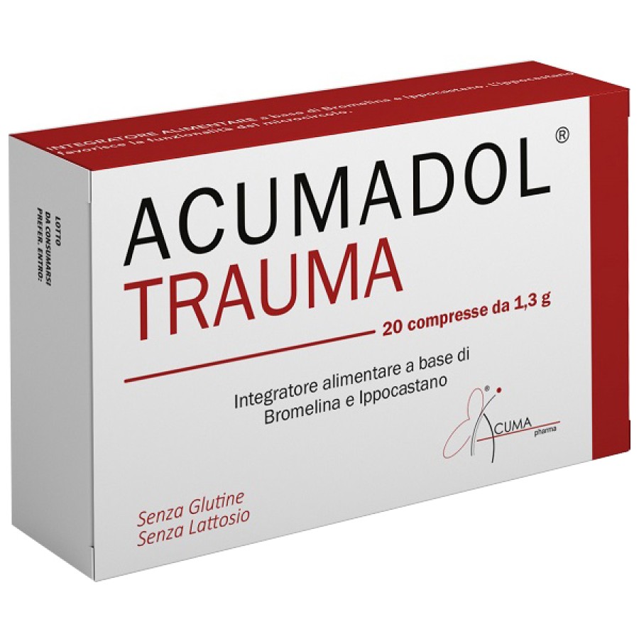 ACUMADOL TRAUMA 20 COMPRESSE DA 1.3 G SENZA GLUTINE SENZA LATTOSIO