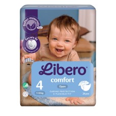 LIBERO COMFORT 4 PANNOLINO PER BAMBINO 7-14 KG 26 PEZZI