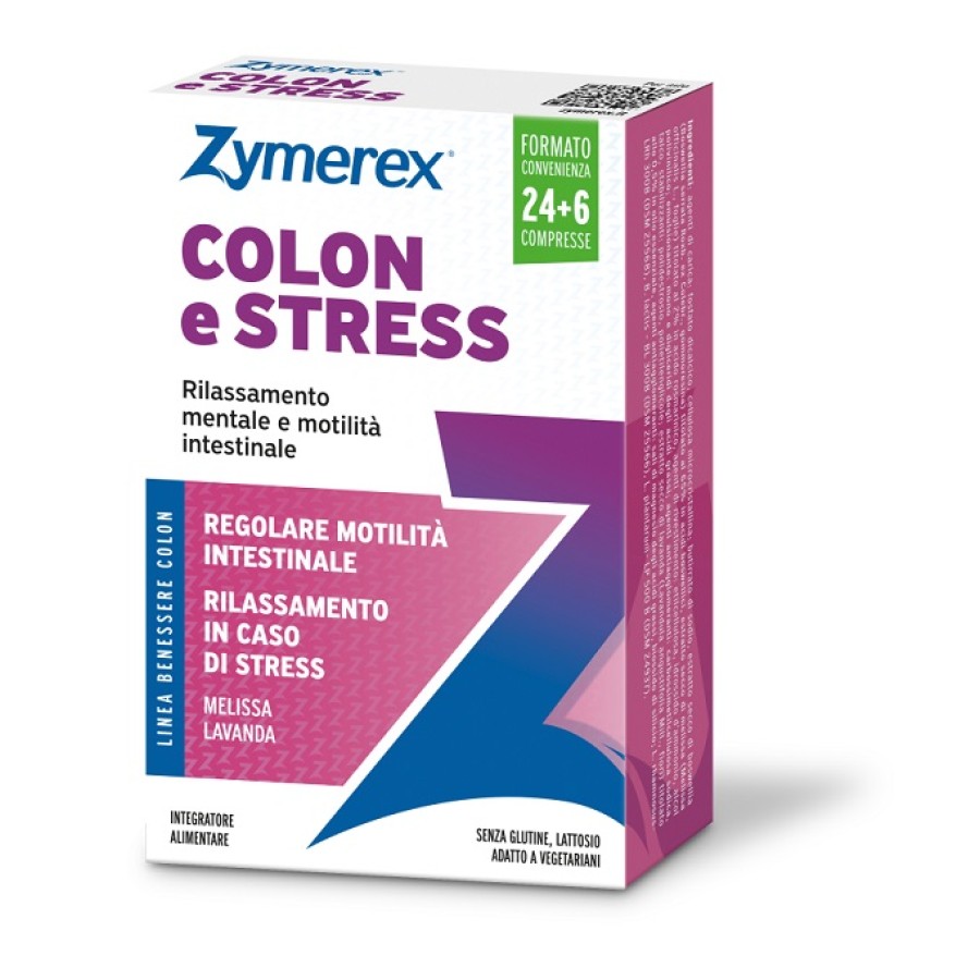ZYMEREX COLON E STRESS 30 COMPRESSE SENZA GLUTINE SENZA LATTOSIO