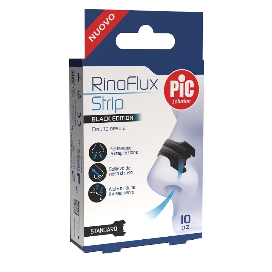 PIC SOLUTION RINOFLUX BLACK EDITION CEROTTO NASALE STANDARD 10 PEZZI PIC SOLUTION RINOFLUX BLACK EDITION CEROTTO NASALE STANDARD 10 PEZZI