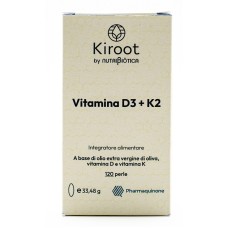 KIROOT BY NUTRIBIOTICA VITAMINA D3+K2 120 PERLE SENZA GLUTINE SENZA LATTOSIO