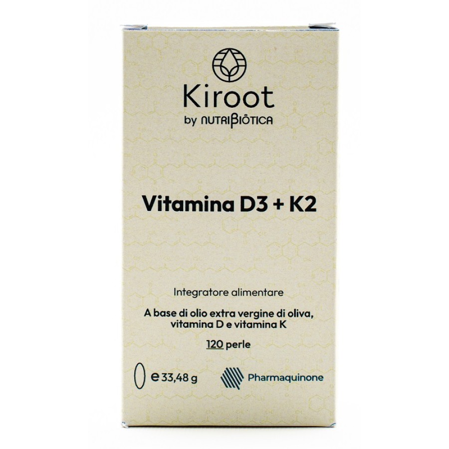 KIROOT BY NUTRIBIOTICA VITAMINA D3+K2 120 PERLE SENZA GLUTINE SENZA LATTOSIO