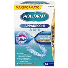 POLIDENT APPARECCHI & BITE PULITORE QUOTIDIANO 66 COMPRESSE