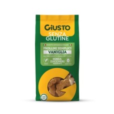 GIUSTO SENZA GLUTINE FROLLINI SEMPLICI ALLA VANIGLIA SENZA ZUCCHERI AGGIUNTI 200 G VEGAN, SENZA UOVA E NATURALMENTE PRIVO DI LATTOSIO, CON EDULCORANTE
