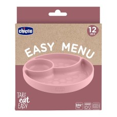 CHICCO PIATTO PORZIONATO ROSA 12M+
