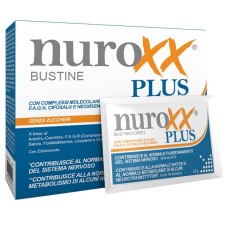 NUROXX PLUS 16 BUSTINE ARANCIA ROSSA CON EDULCORANTE SENZA ZUCCHERI E GLUTINE NATURALMENTE PRIVO DI LATTOSIO