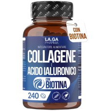 COLLAGENE ACIDO IALURONICO BIOTINA 240 COMPRESSE SENZA GLUTINE E LATTOSIO