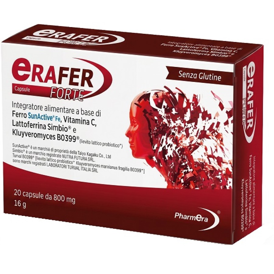 ERAFER FORTE 20 CAPSULE 800 MG SENZA GLUTINE