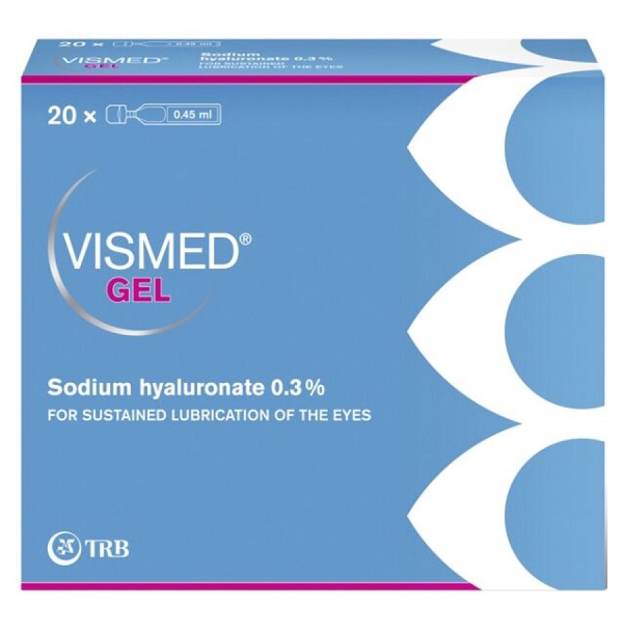 COLLIRIO LUBRIFICANTE VISMED GEL ACIDO IALURONICO 0,3% 20 FIALETTE X 0,45 ML