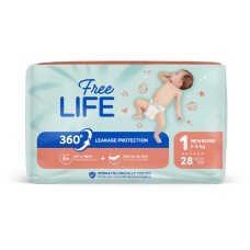 FREELIFE SIRIUS PANNOLINI NEWBORN 28 PEZZI