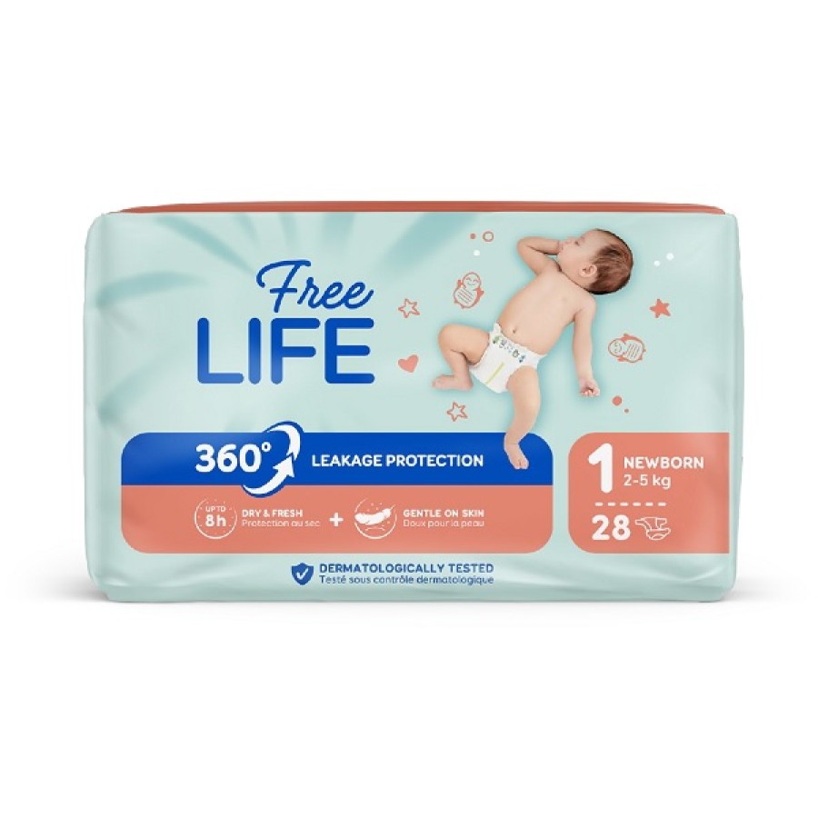FREELIFE SIRIUS PANNOLINI NEWBORN 28 PEZZI