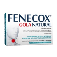 FENECOX GOLA NATURAL MENTOLO EUCALIPTOLO 30 PASTIGLIE CON EDULCORANTE SENZA ZUCCHERI SENZA GLUTINE NATURALMENTE PRIVO DI LATTOSIO