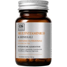 MULTIVITAMINICO & MINERALI 30 CAPSULE VEGETALI 750 MG SENZA ZUCCHERI AGGIUNTI E GLUTINE NATURALMENTE PRIVO DI LATTOSIO