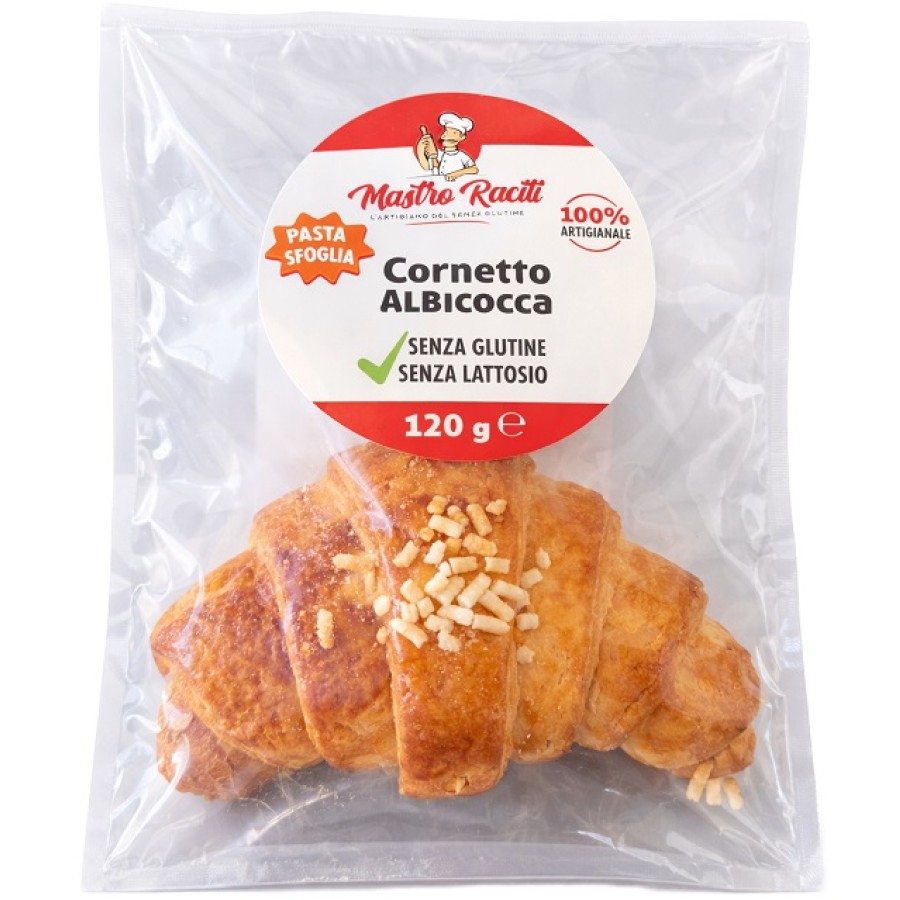 MASTRO RACITI CORNETTO ALBICOCCA 120 G SENZA GLUTINE SENZA LATTOSIO MASTRO RACITI CORNETTO ALBICOCCA 120 G SENZA GLUTINE SENZA LATTOSIO