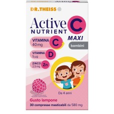 DR THEISS ACTIVE NUTRIENT C MAXI BAMBINI 30 COMPRESSE MASTICABILI 500 MG GUSTO LAMPONE CON EDULCORANTI