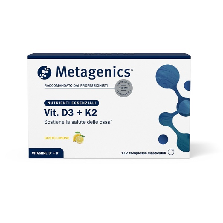 VIT D3+K2 112 COMPRESSE MASTICABILI CON EDULCORANTI GUSTO LIMONE SENZA GLUTINE SENZA LATTOSIO